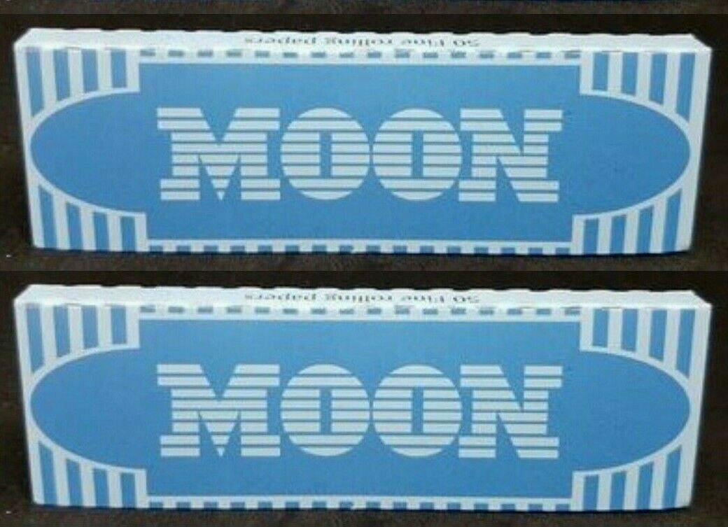 2 Packs Moon Blue Rice Rolling Papers Single Wide *Best Price* USA Shipped