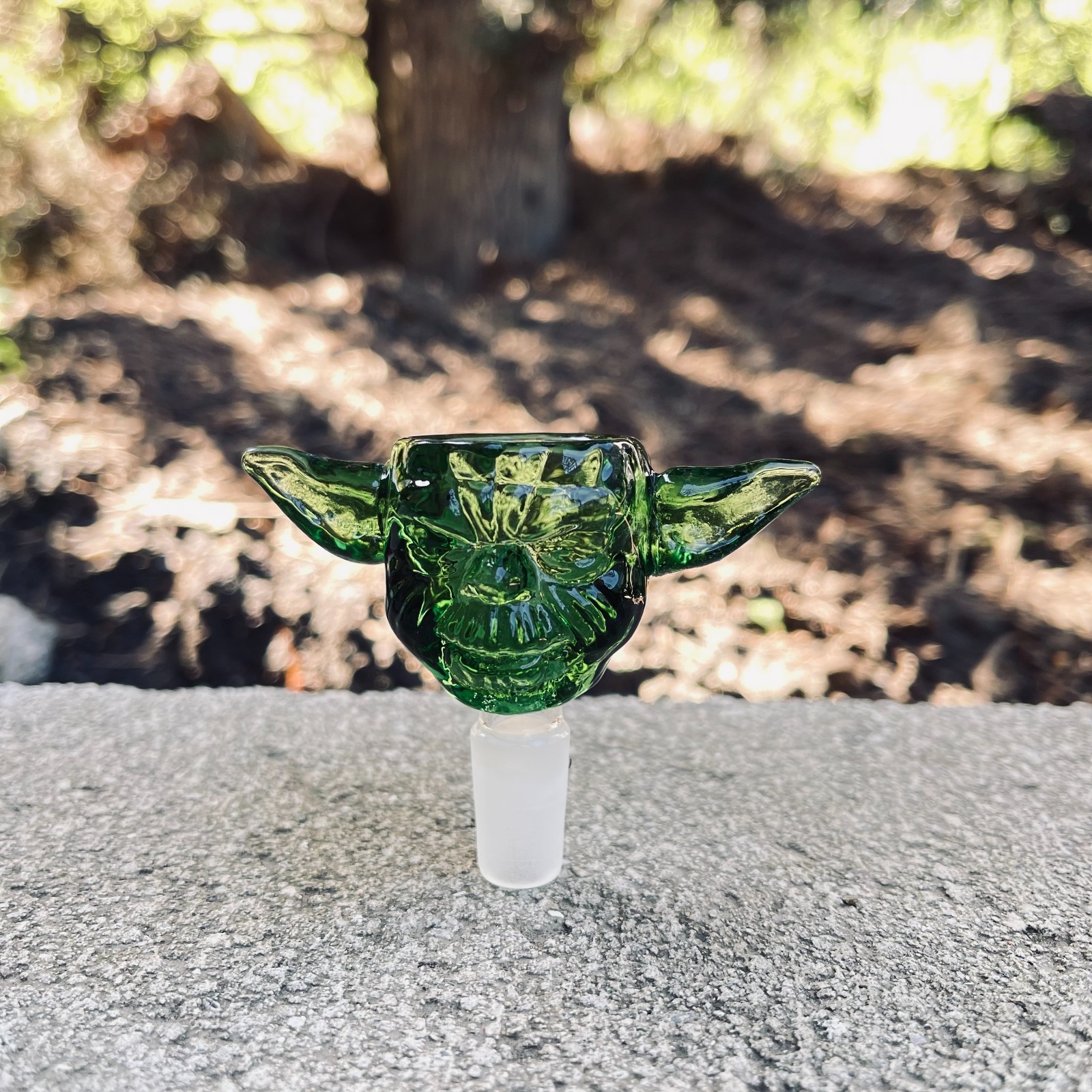 14mm Premium Bowl Thick Glass Yoda Shape Bowl Head Holder
