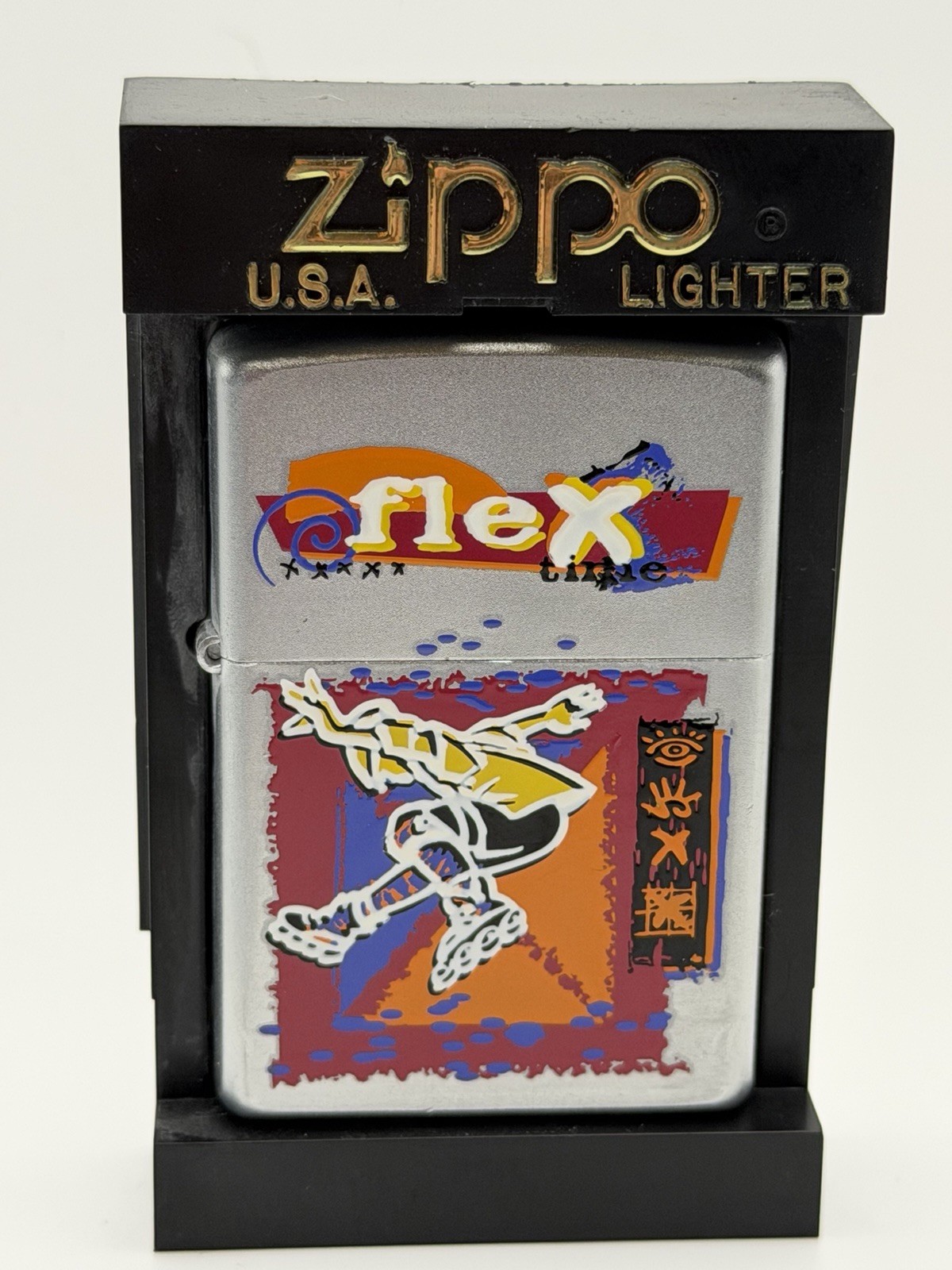 Vintage 1999 In-Line Skating Flex Chrome Zippo Lighter New B10