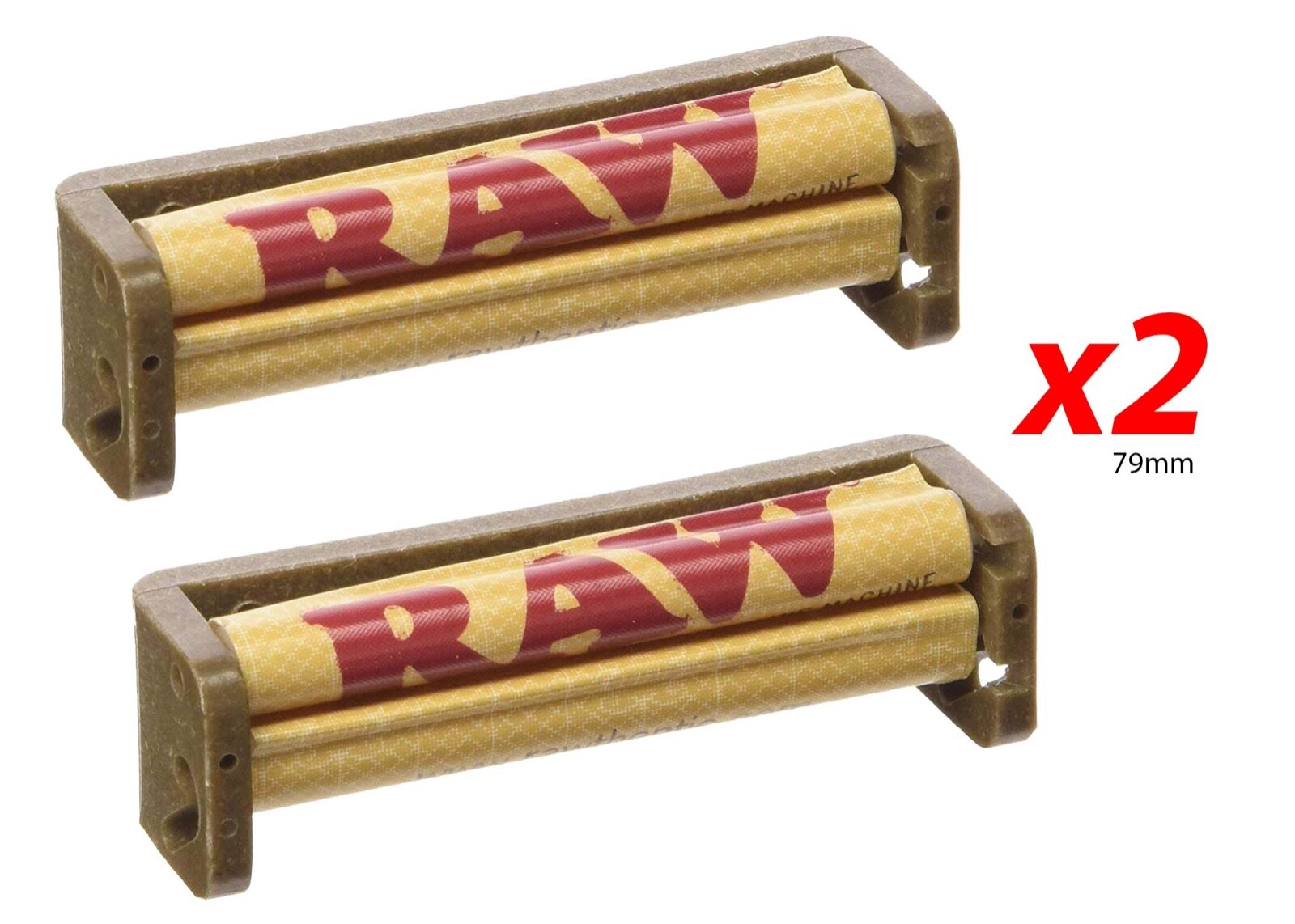 2x Raw 79mm 11/4 & 11/2 Size Rolling Machine Adjustable Roller Plastic