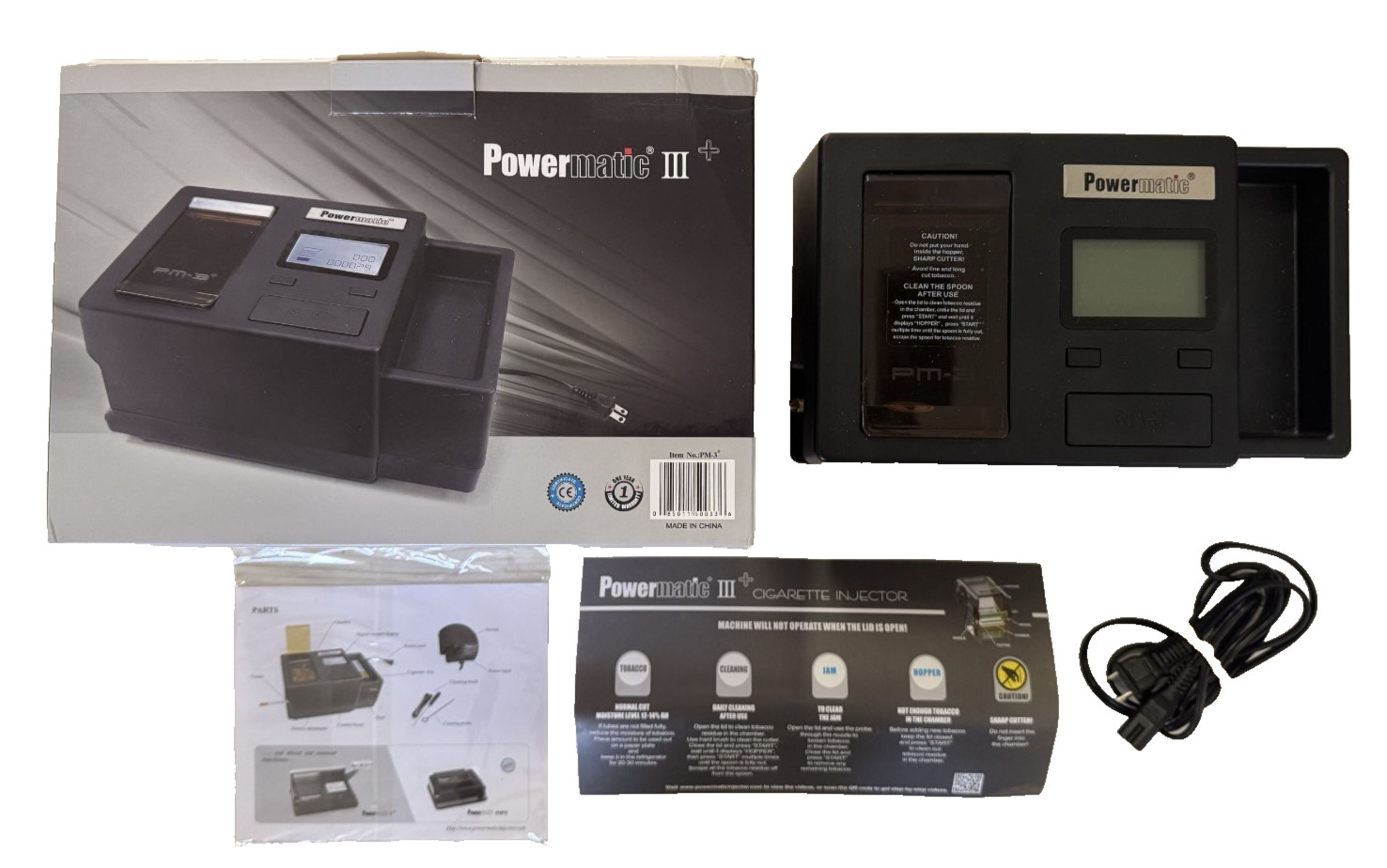 POWERMATIC III+ Automatic Electric Cigarette Injector Maker RYO Machine Working