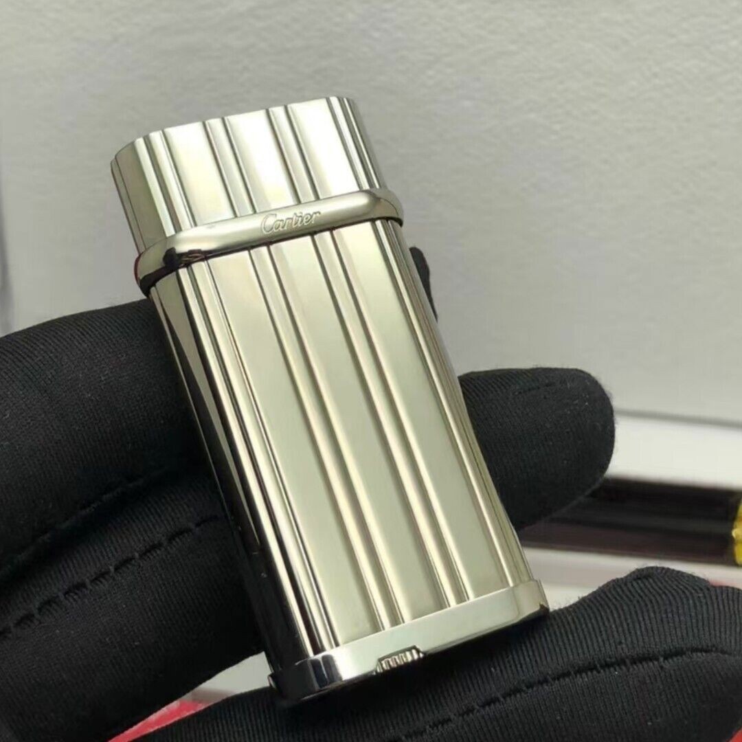 Smoking Lighter Cartier Classic Luxury Lighter Gas Lighter With Stones Box #G