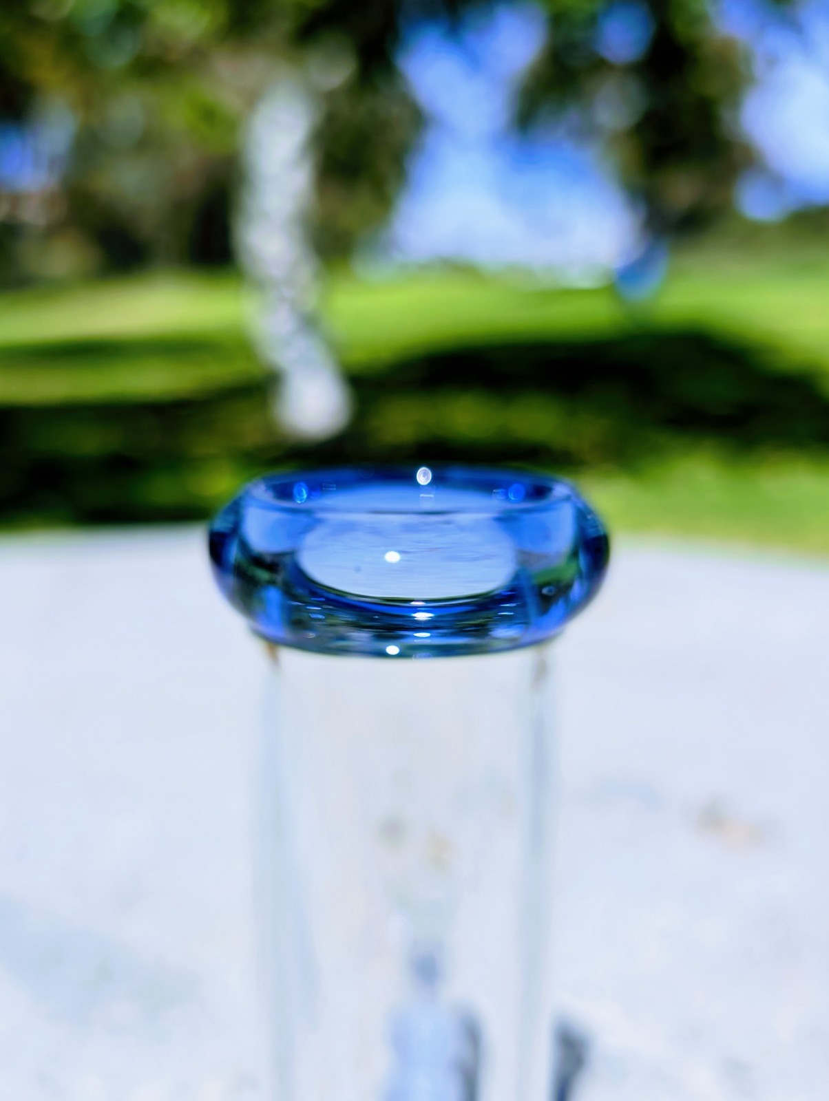 8 Inch Blue Beaker Premium Quality Glass Bong Tobacco Smoking Water Pipe Hookah