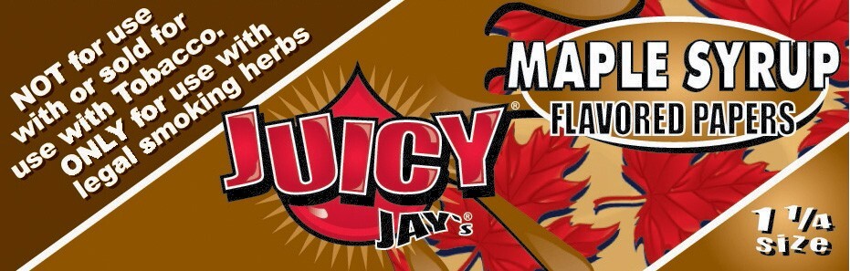 Juicy Jay’s 1 1/4 Rolling Papers Maple Syrup Flavored Jays USA SHPD Best Price!