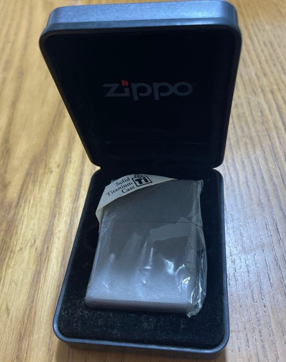 Zippo Lighter Discontinued & Vintage Item 2001 Solid Titanium Case Unused