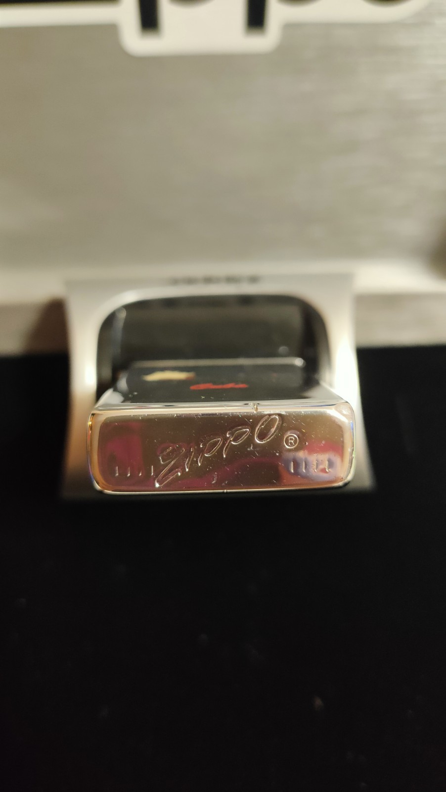 ZIPPO 1974 US Naval Base Guantanamo Bay Cuba Slim Lighter. Polished Chrome. New
