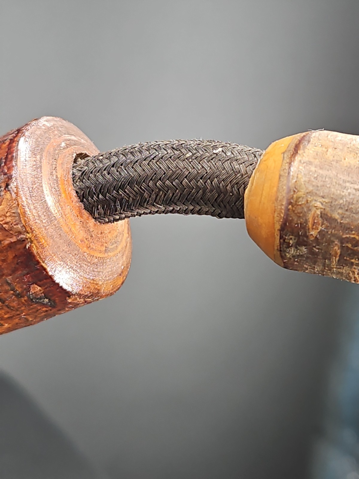 Large Sized Vintage Cherry Wooden Pipe Estate Sale Unique Man Cave Collectable
