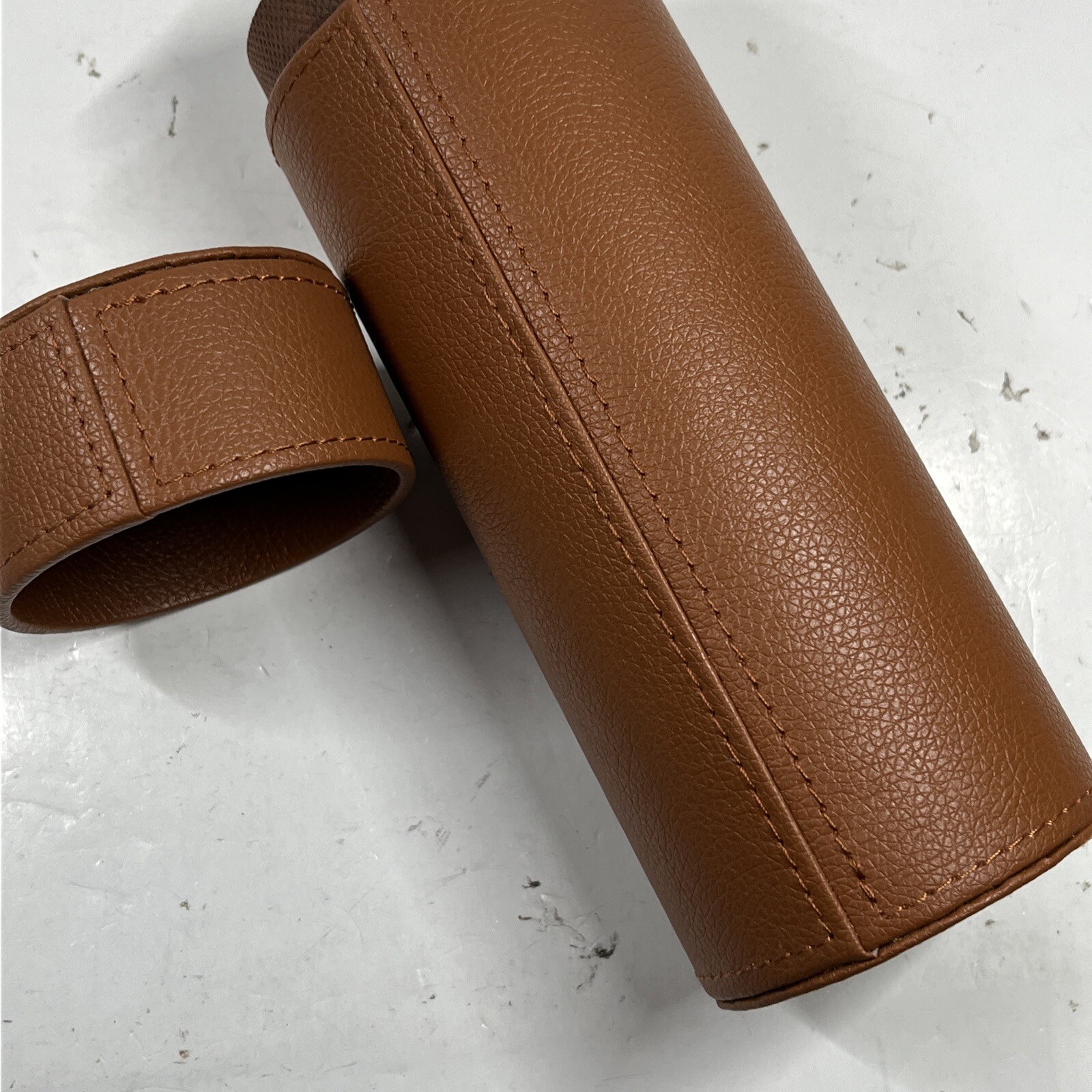 Travel 4-6 Tube Cigar Humidor Leather Case Cedar Wood Humidifier Hygrometer NEW