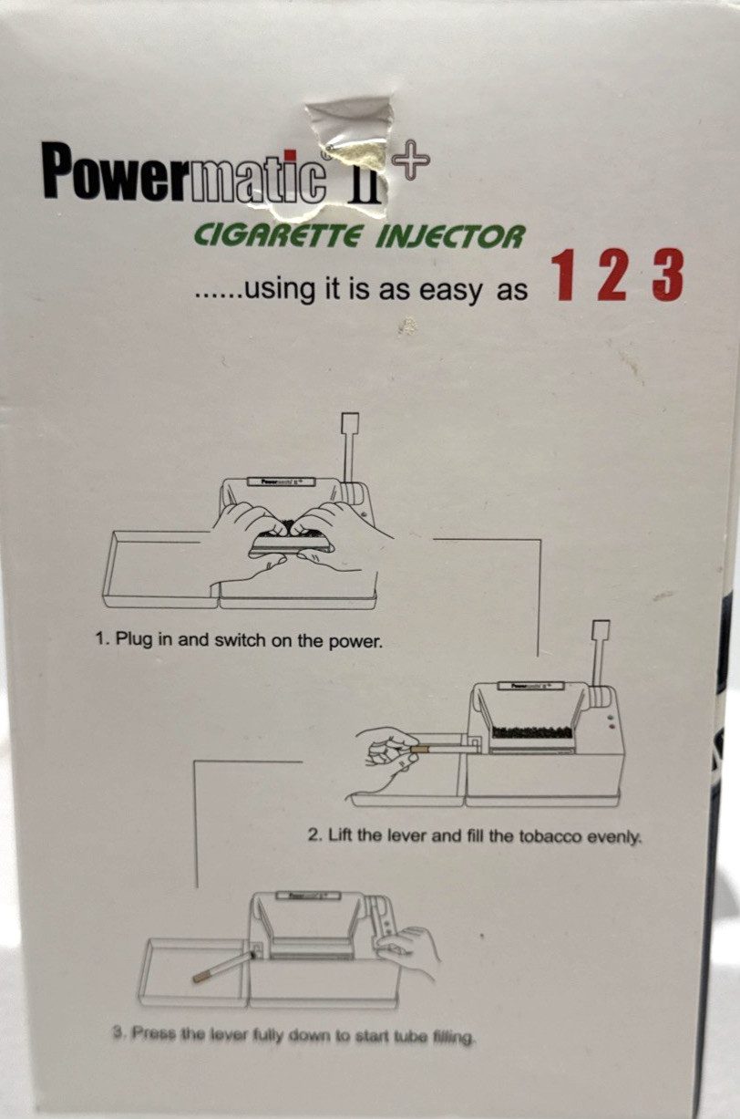 Powermatic 2 + PLUS Electric Injector Machine for Regular and 100mm Cigarette