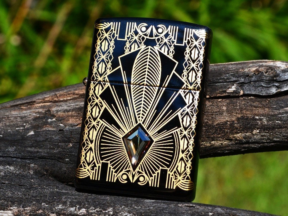 Zippo Lighter – Art Deco 2021 Collectible of the Year – COTY – Swarovski Crystal