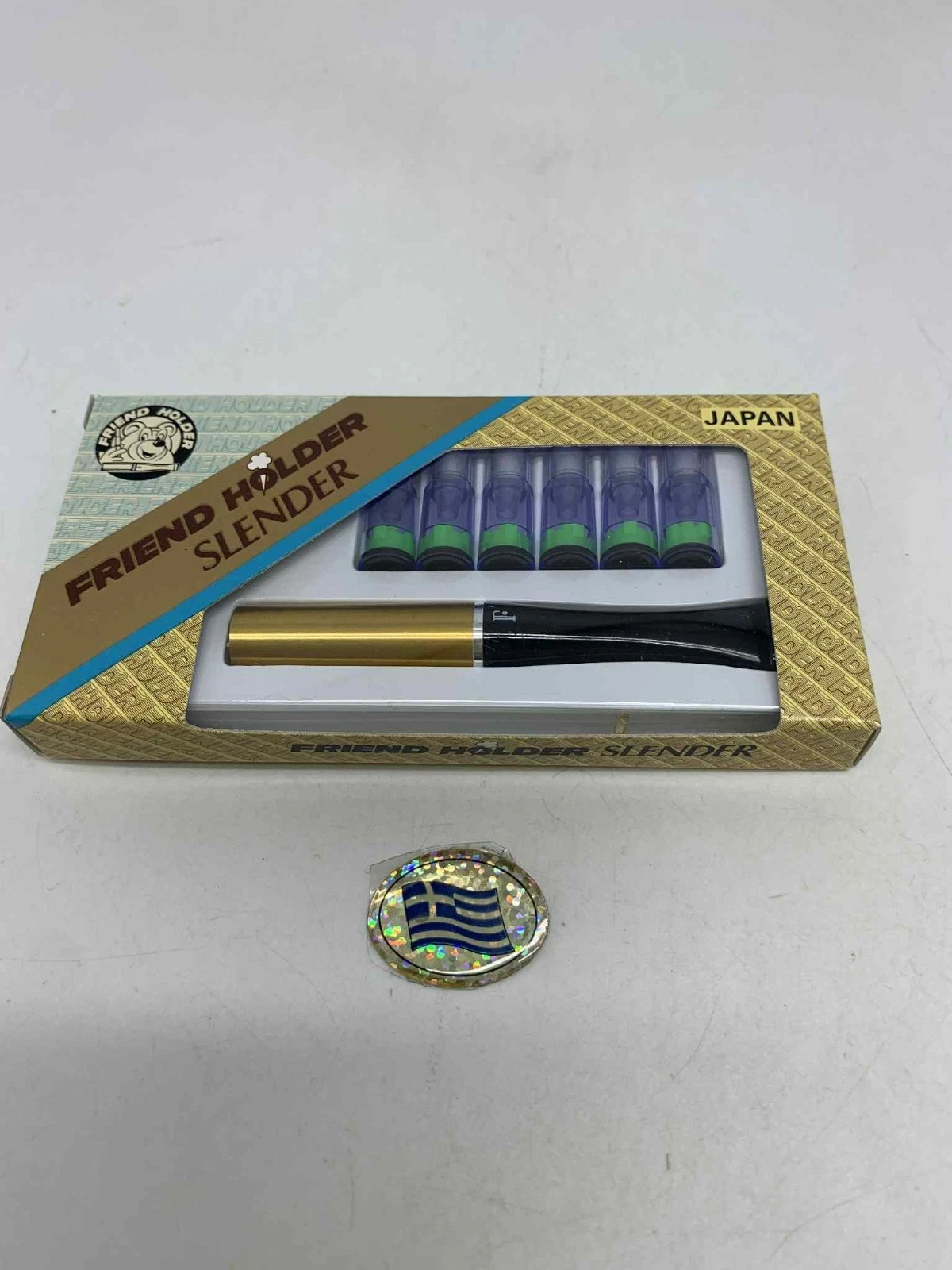 Vintage Friend Holder Dandy Cigarette Pipe & Filters Set Evans Japan ’90s UNUSED