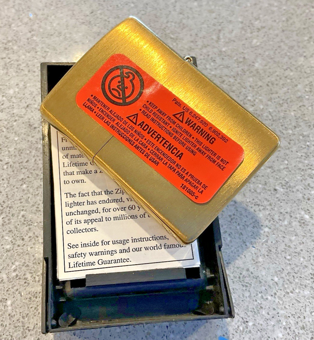 Genuine Brand New 2002 ZIPPO Lighter Rare Magnificent JACK DANIELS OLD No7 Brass