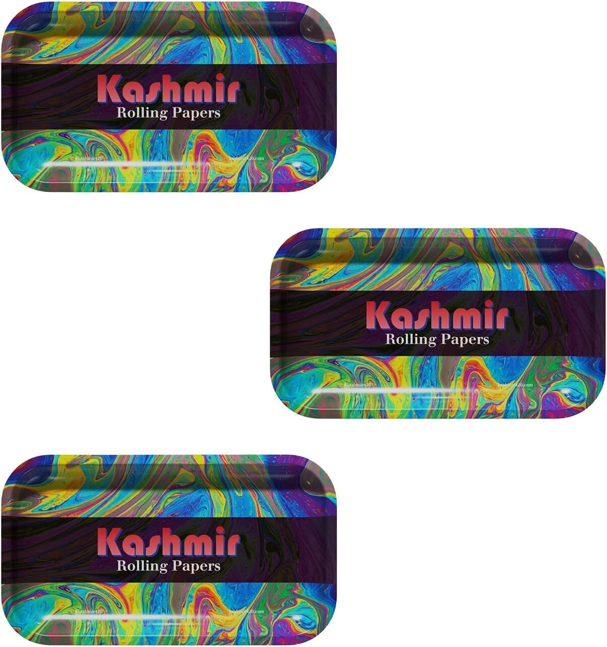 Kashmir Rolling Trays Multipurpose Metal Tray Perfect for Serving Set of 3 Count