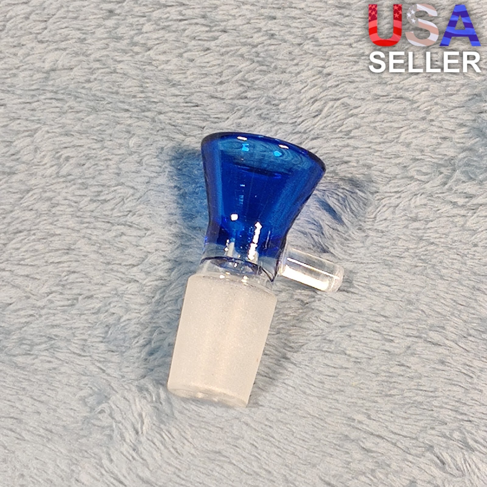 18mm Male Sapphire Blue Glass Bowl Replacement Tobacco Herb Water Pipe Piece