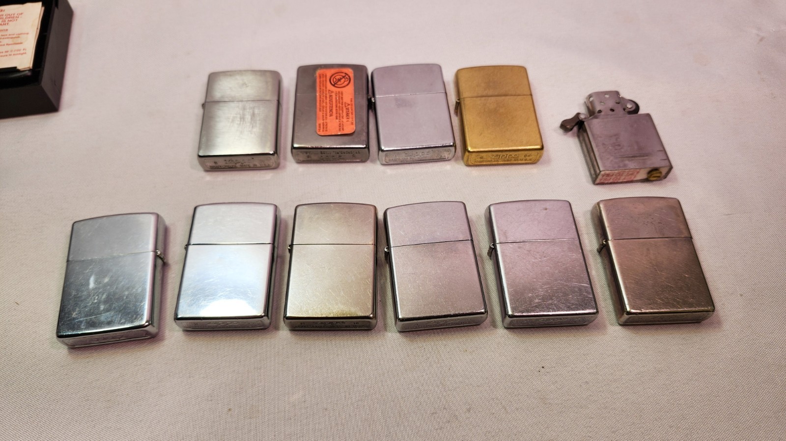 Lot Of 32 Mixed Zippo Lighter Tape Measure Zippo Camel Calibro ECT Some Unfired