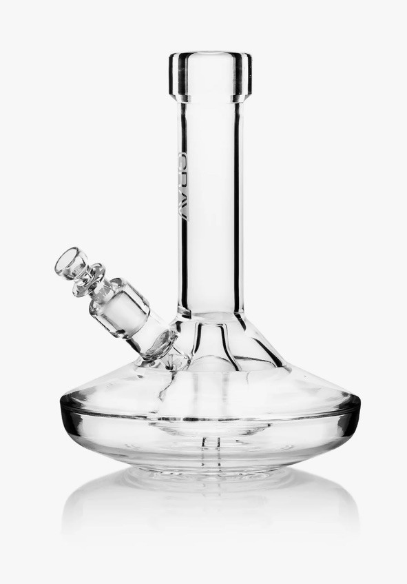 UFO 8″ Inch Grav® Small Wide Base Water Pipe Bong Glass Hookah High Quality*USA*