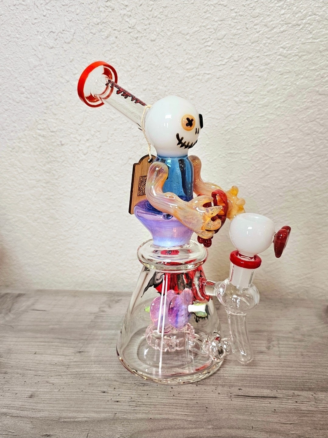 CHEECH GLASS 10″ GHOST OF VALENTINE HEART BREAKER GLASS/PIPE/BONG/RIG/WATERPIPE