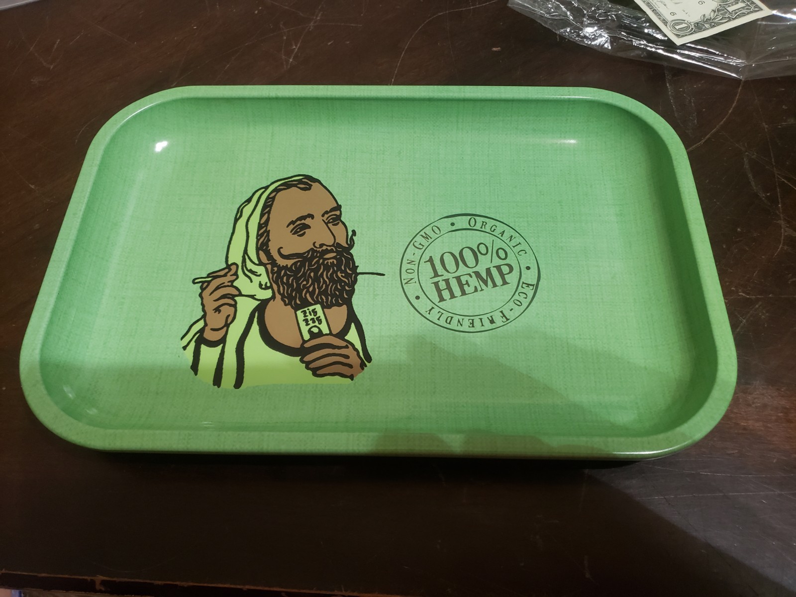 NEW Zig Zag Iconic Green Rolling Tray Medium 11.25″ x 7.5″ 50% off 2 or more