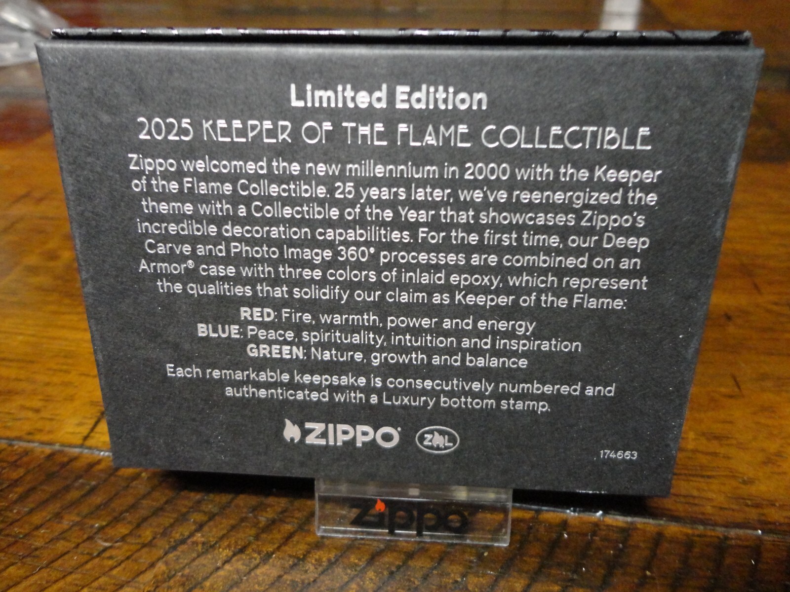 KEEPER OF THE FLAME 2025 ARMOR ZIPPO LIGHTER COLLECTIBLE OF THE YEAR 2073/4000