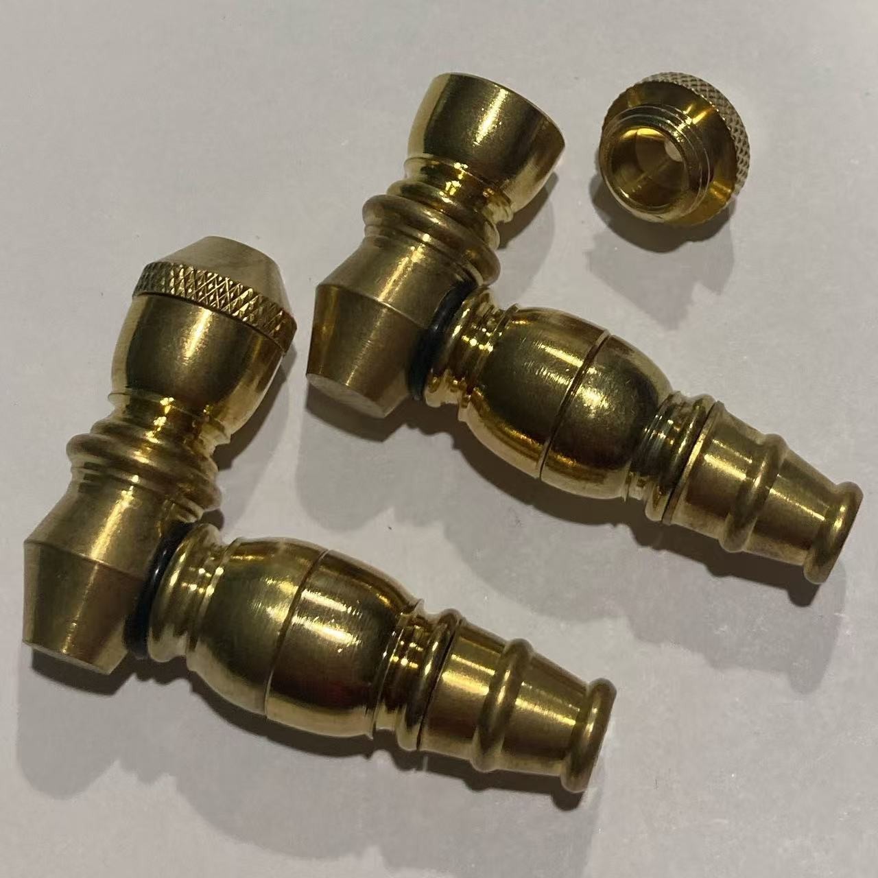 Inhale 2 PCS Solid Brass small bowl chamber herb tobacco metal smoking pipe