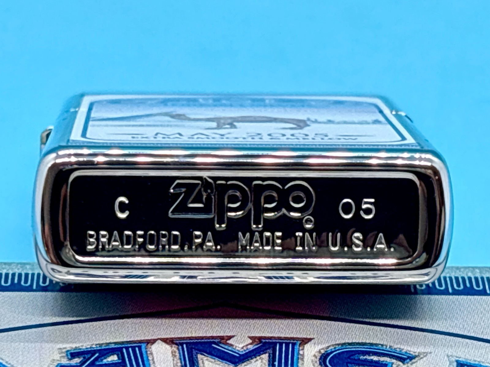Camel Turkish Silver Zippo Lighter May 2005 Unfired w/ Tin & Orange Label