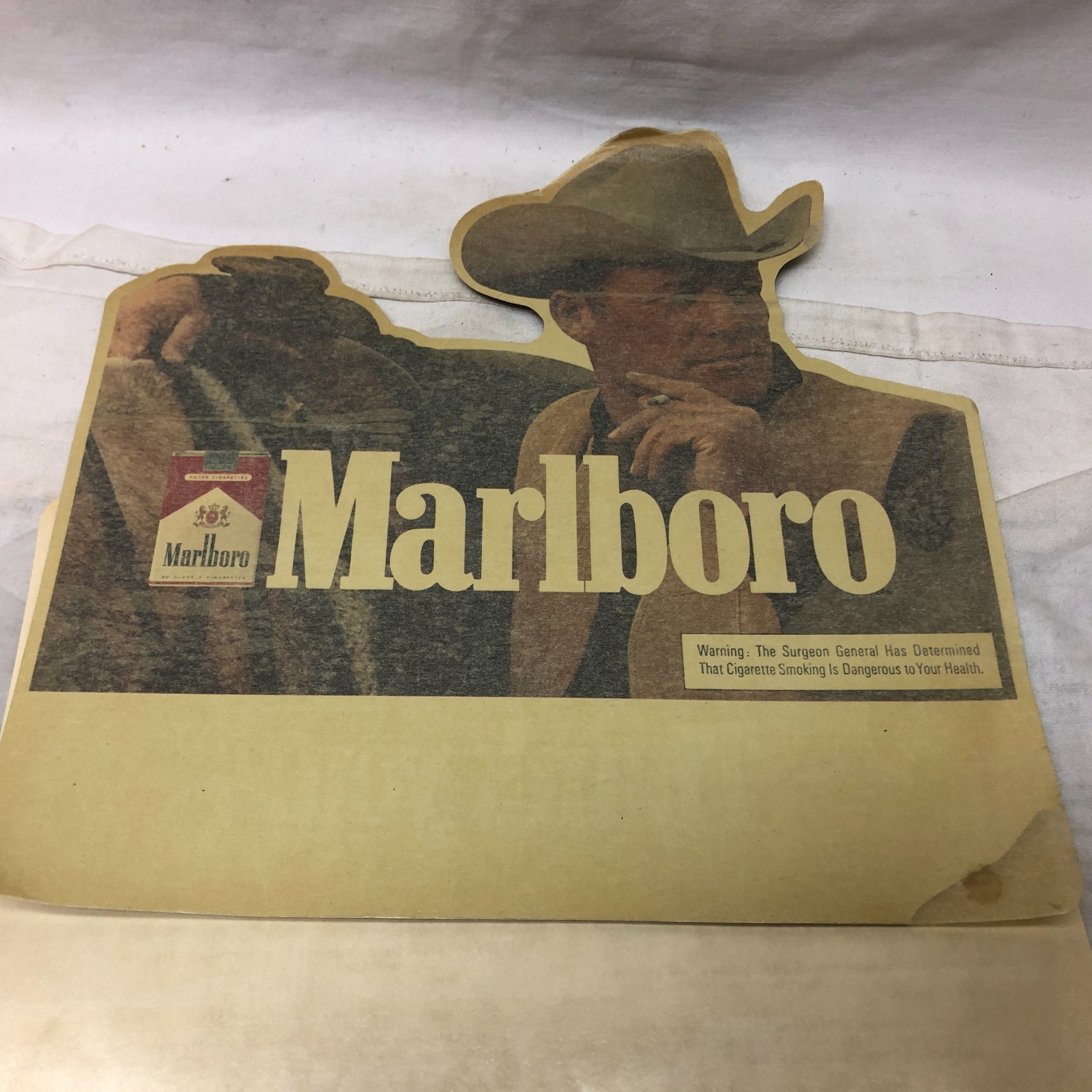 Vintage Marlboro Man Advertising Door Decal