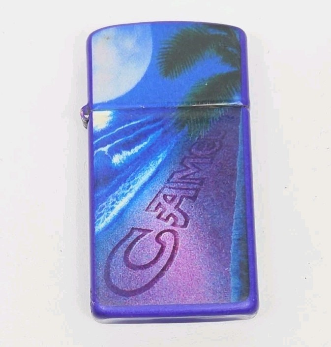 Zippo Slim Camel Moon & Beach Windproof Lighter Vintage 1993