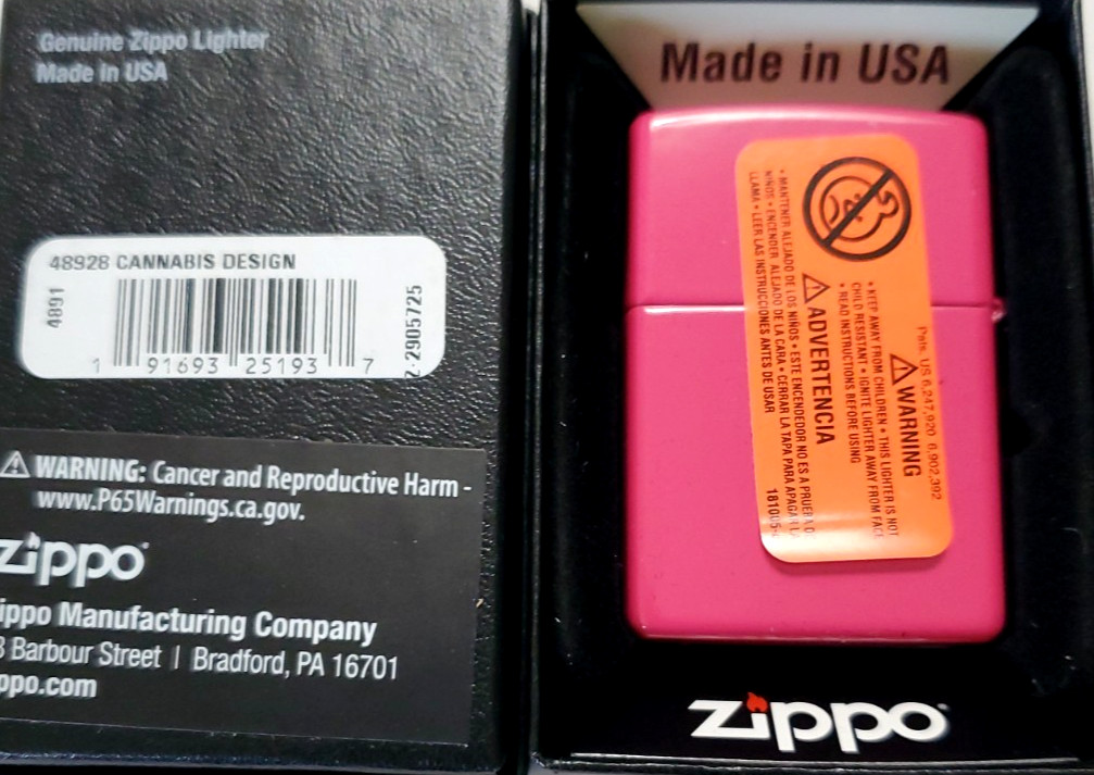 Zippo Lighter Cannabis Design 48928 #130N