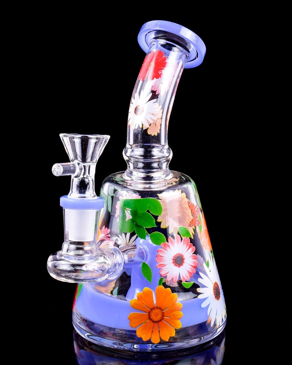 THICK 7″ CUTE GIRLY Beaker Tobacco Bong Glass Pipe MINI Cute FREE SHIPPING *USA*