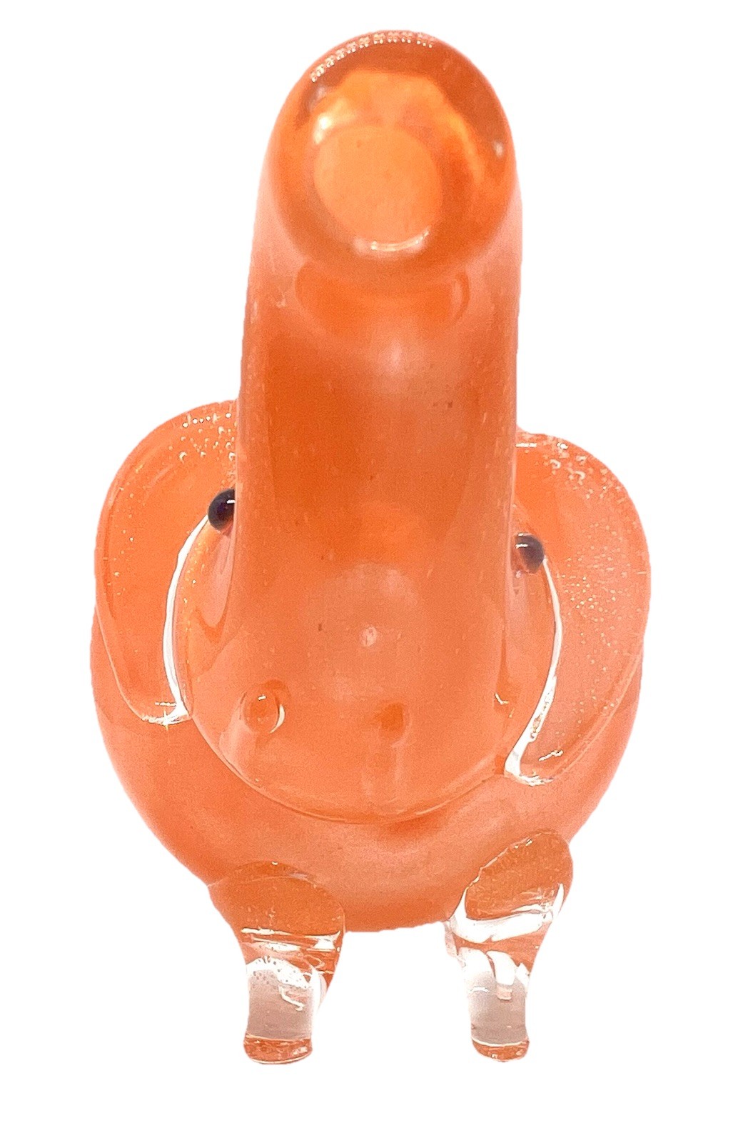 4″ Collectible Orange Elephant Glass Tobacco Hand Smoking Pipe