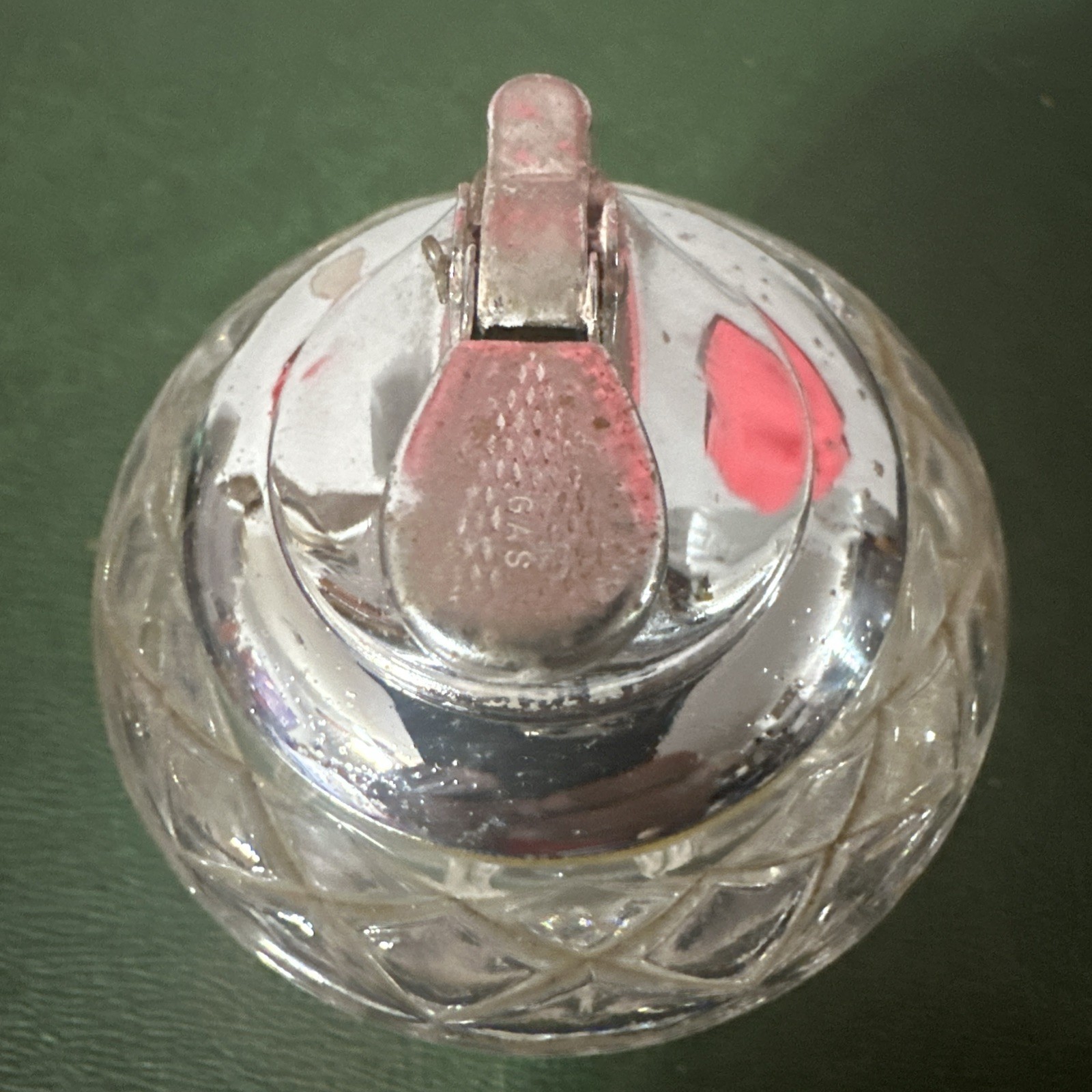 Vintage Princess House Crystal Tabletop Cigarette Lighter Size 4.75in x 3.5in