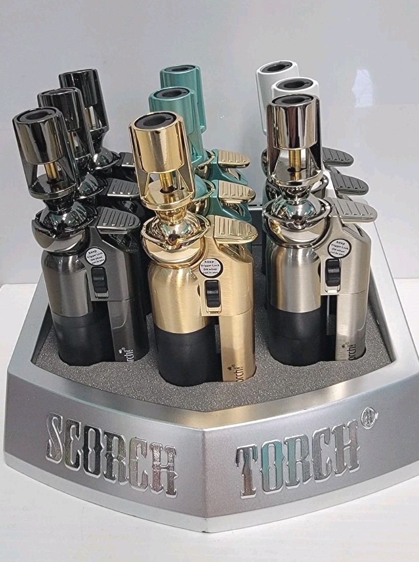 Scorch Torch Adjustable Flame Windproof Butane Refillable Metal Lighter