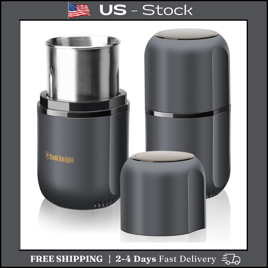 Extra Large Capacity Fast Herb Grinder – Electric – Grey – Stainless Steel