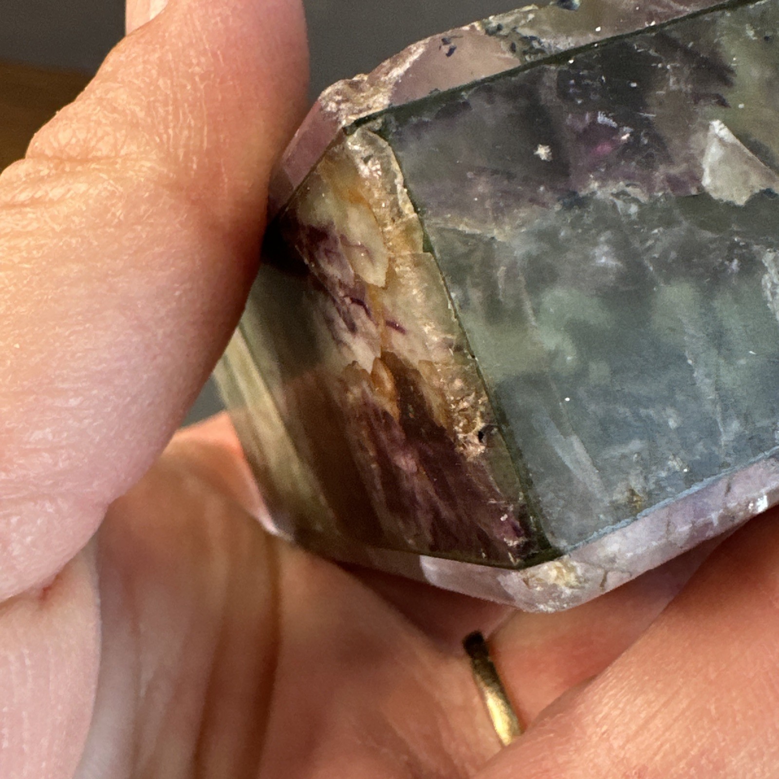 Rowenta Fluorite Table Lighter Germany Rare Not Tested Vintage Stone Art Deco