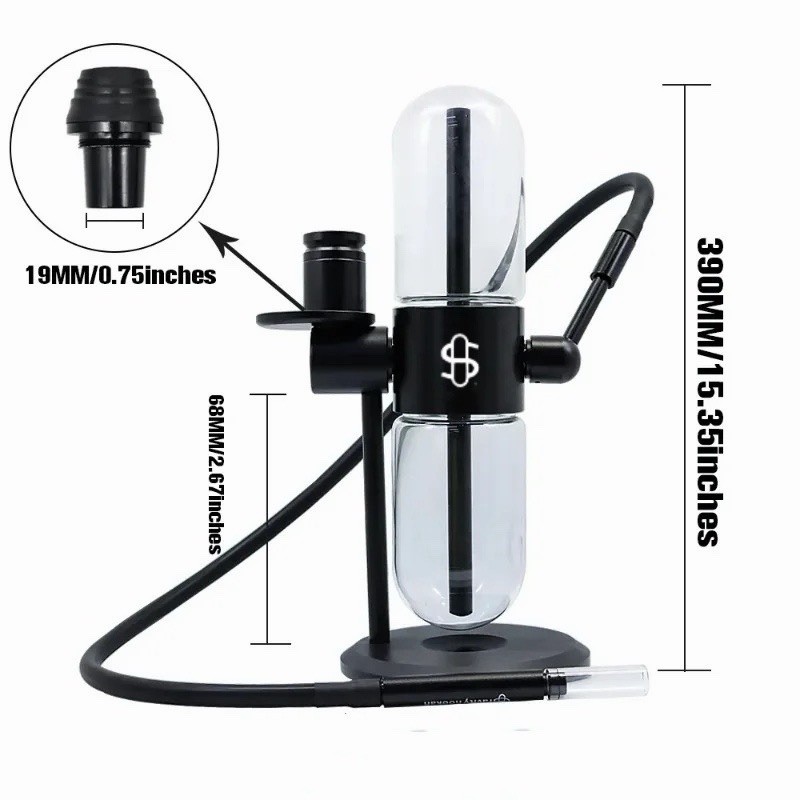 Stündenglass Gravity Infuser Hookah Black