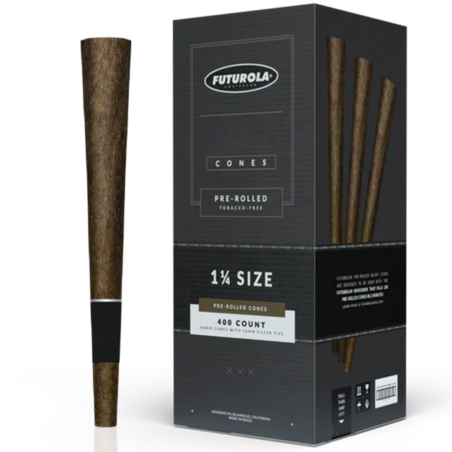1 1/4 Pre-Rolled Cones (Pack of 400) – 84mm Cone, 26mm Filter – Clean Taste, …
