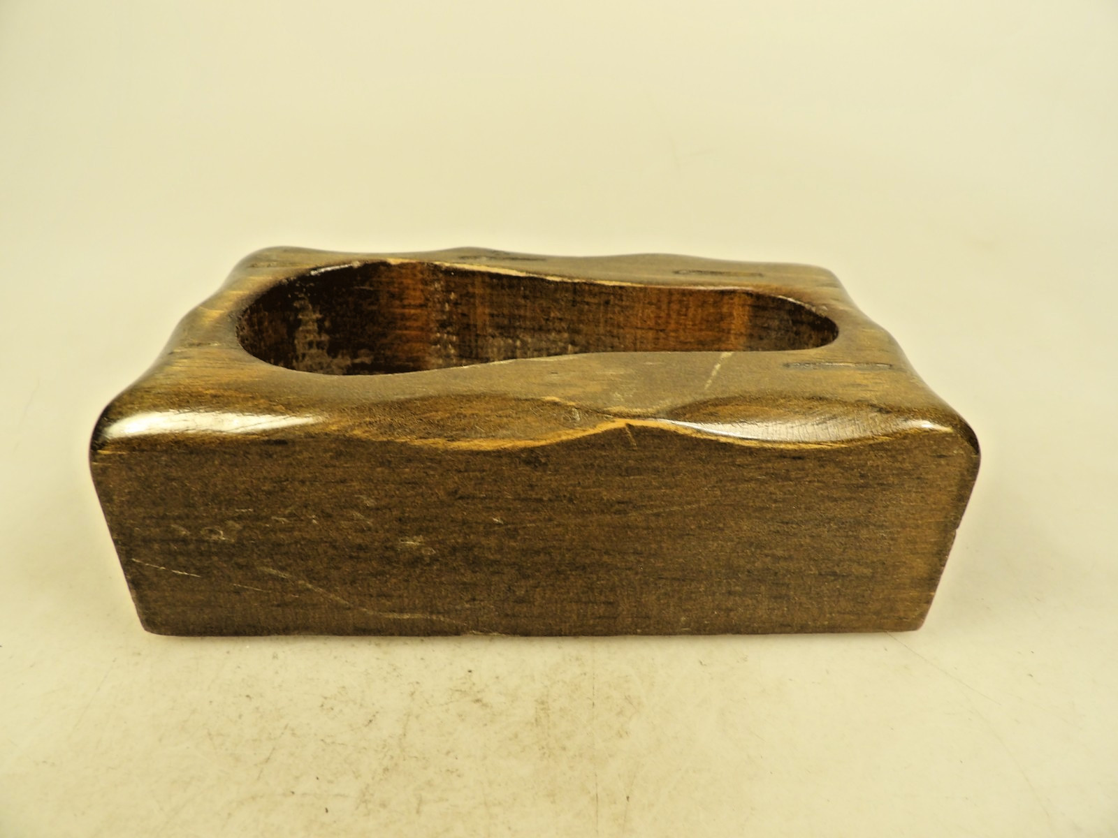 Solid American Spruce Calabash Pipe Tub Stand USA Made Largest Size Felt Bottom