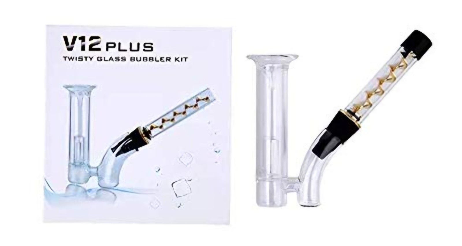 V12 PLUS TWISTY GLASS BUBBLER KIT-Color Gunmetal