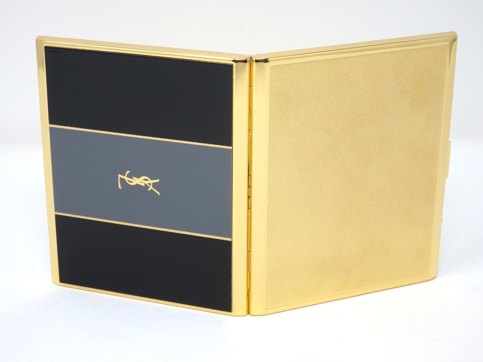 YVES SAINT LAURENT YSL Logo Vintage Cigarette Holder Card Case Gray Unused Mint