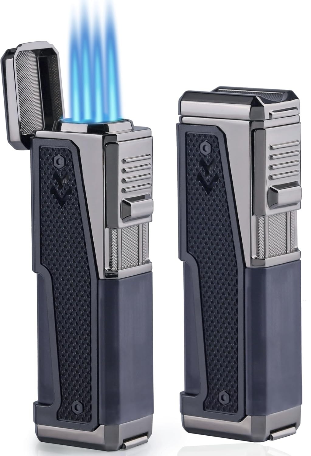 2 Pack Torch Lighter Quadruple Jet Flame Windproof Refillable Butane Lighter …