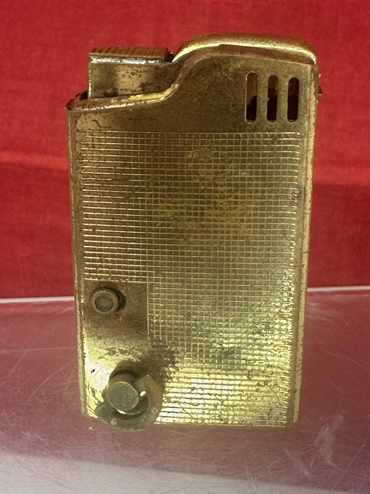 Working Music Box Lighter by Aria K Gold Tone Brass VTG 1970’s JAPAN see Video