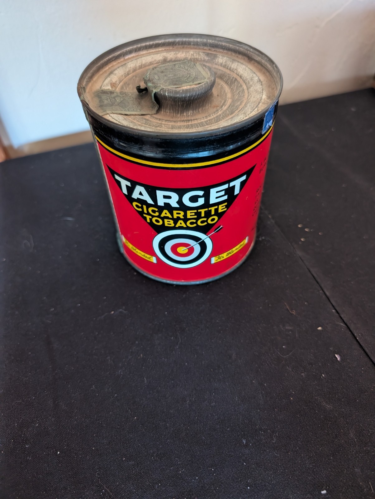Vtg. TARGET Cigarette Tobacco Tin/Can 8oz 1926 tax stamp empty FREE SHIPPING