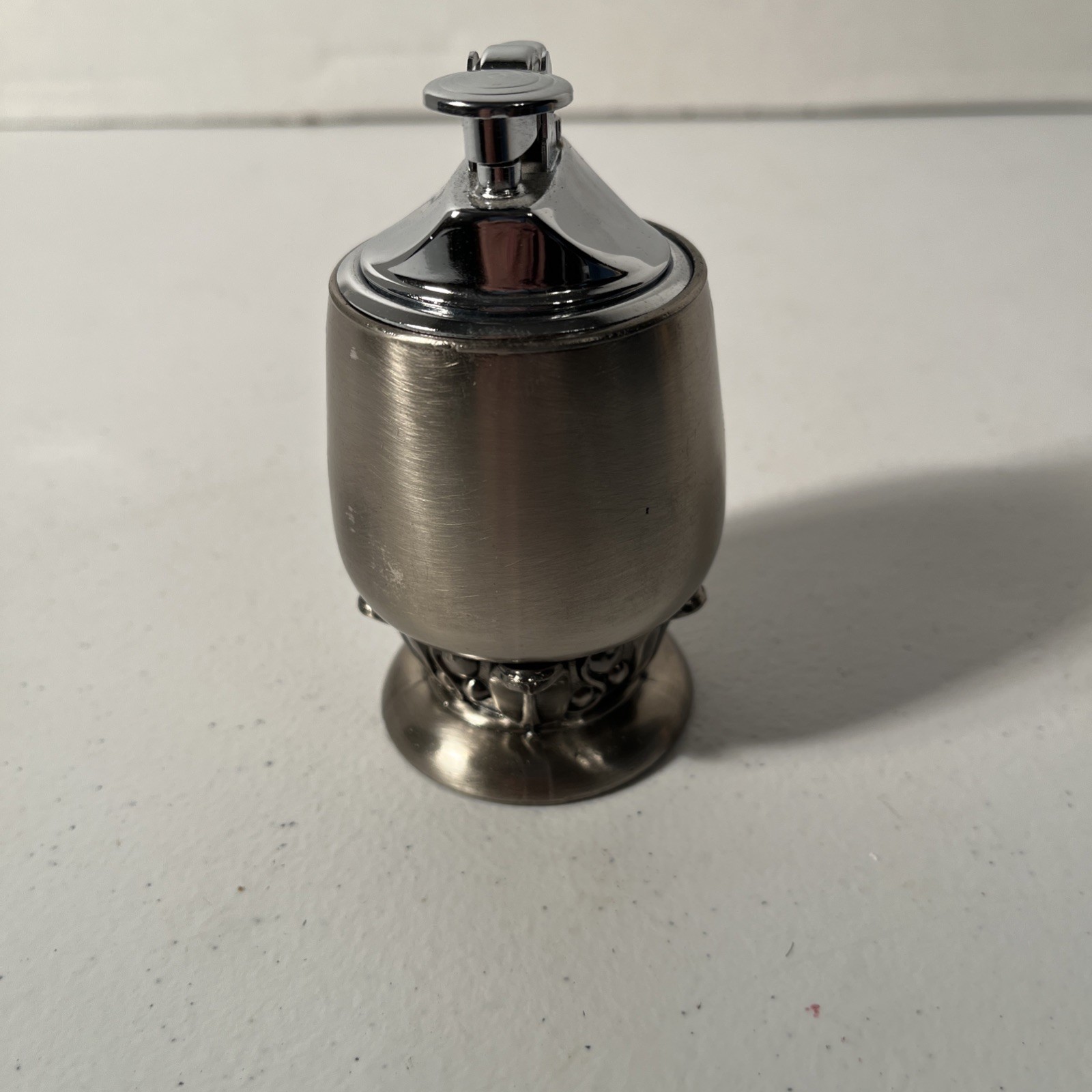 Vintage Tabletop Lighter Art Deco Silver Plated UNTESTED