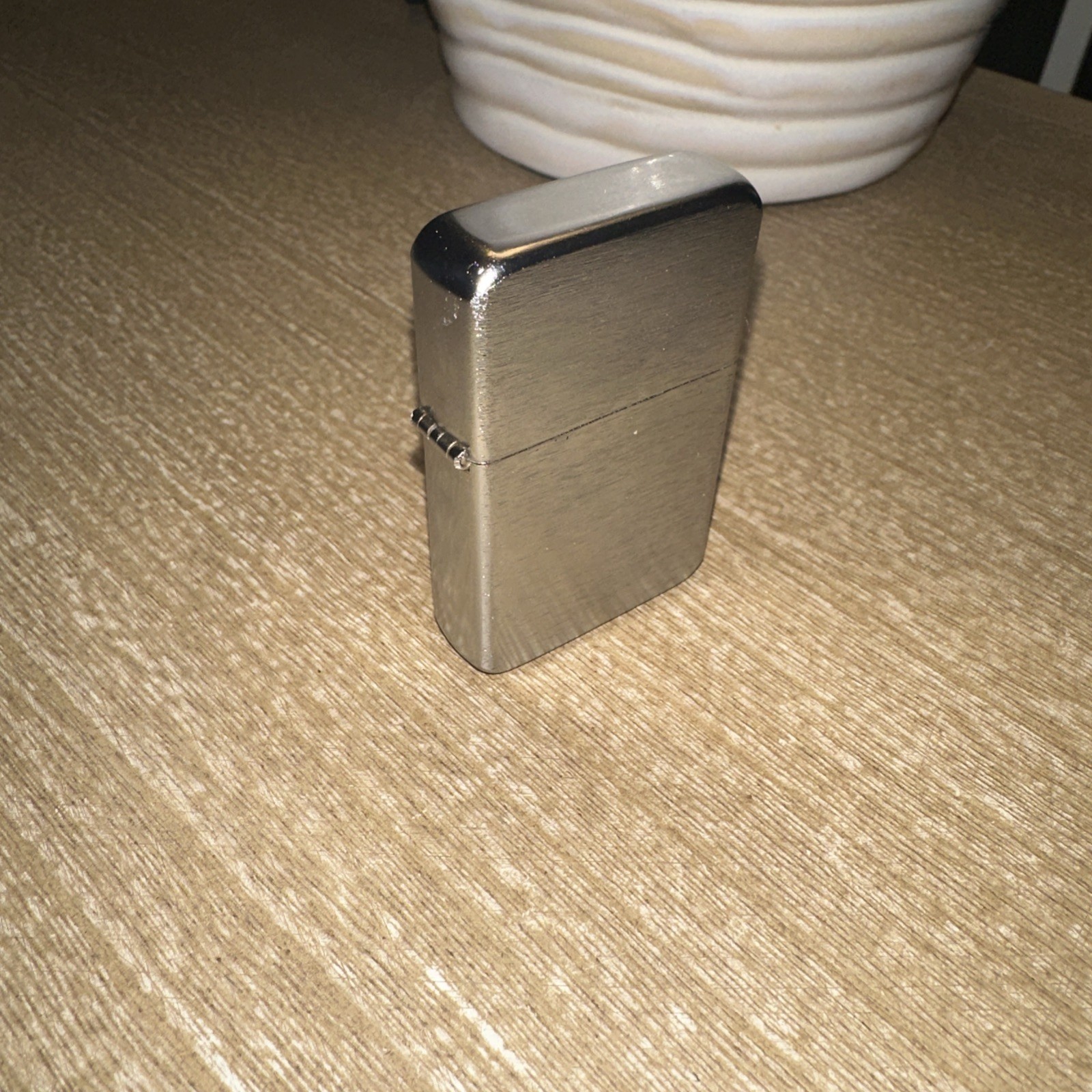 Brand New Star Refillable Emblem Flip Top Lighter Brushed Aluminum Free Shipping
