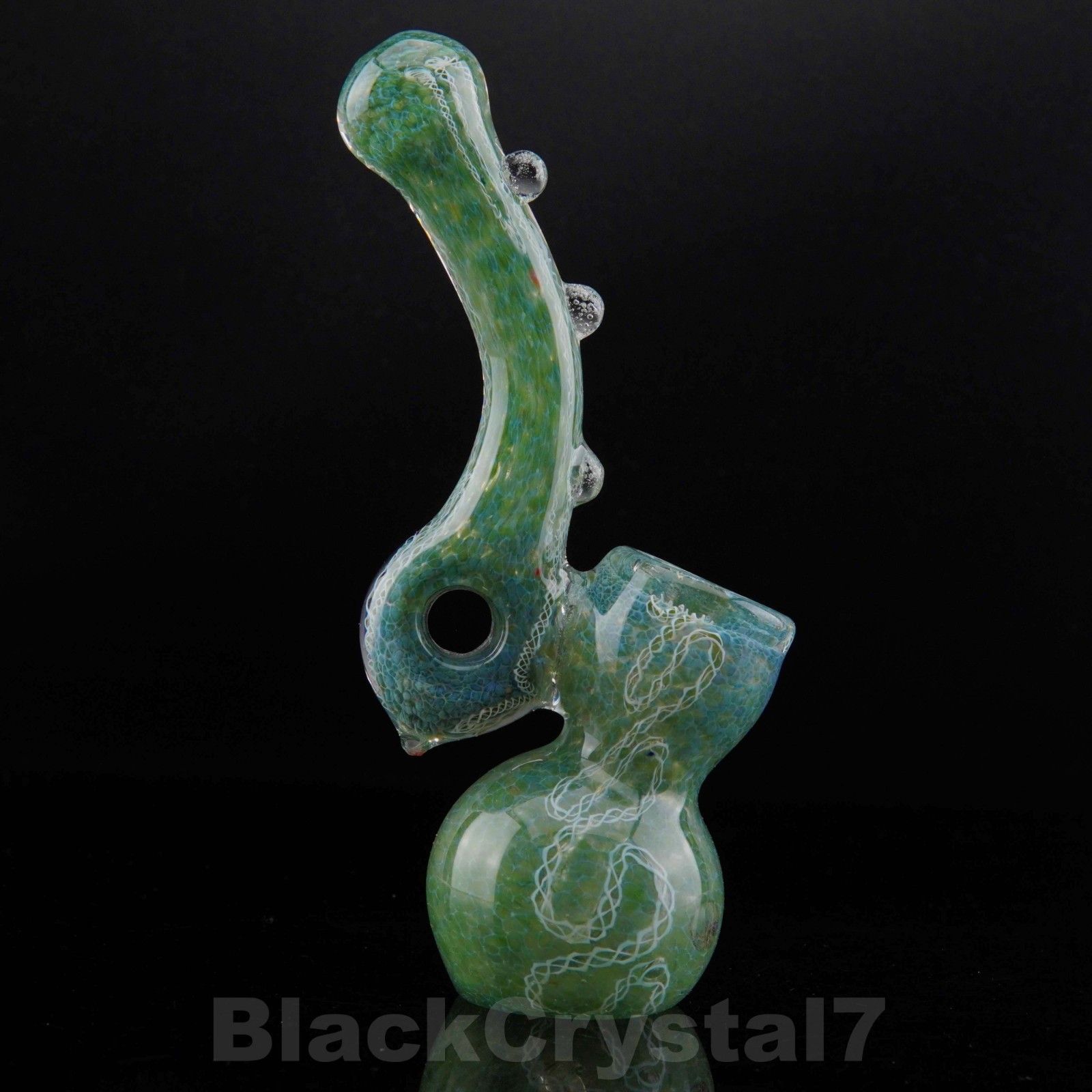 6.5″ Handmade Fumed Gold Hammer Bubbler Sherlock Tobacco Smoking Bowl Pipes