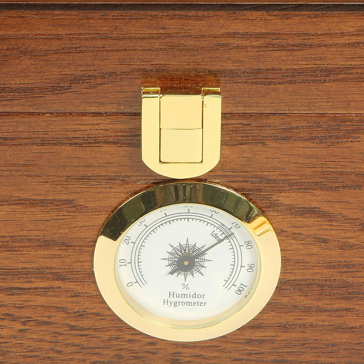Desktop Humidor, Capri Elegant, Tempered Glasstop, Spanish Cedar 50 Cigars