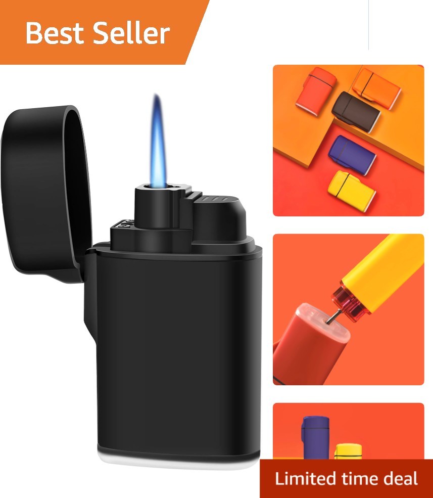 Mini Torch Lighter Windproof Jet Flame Butane Refillable Pocket Lighter for C…