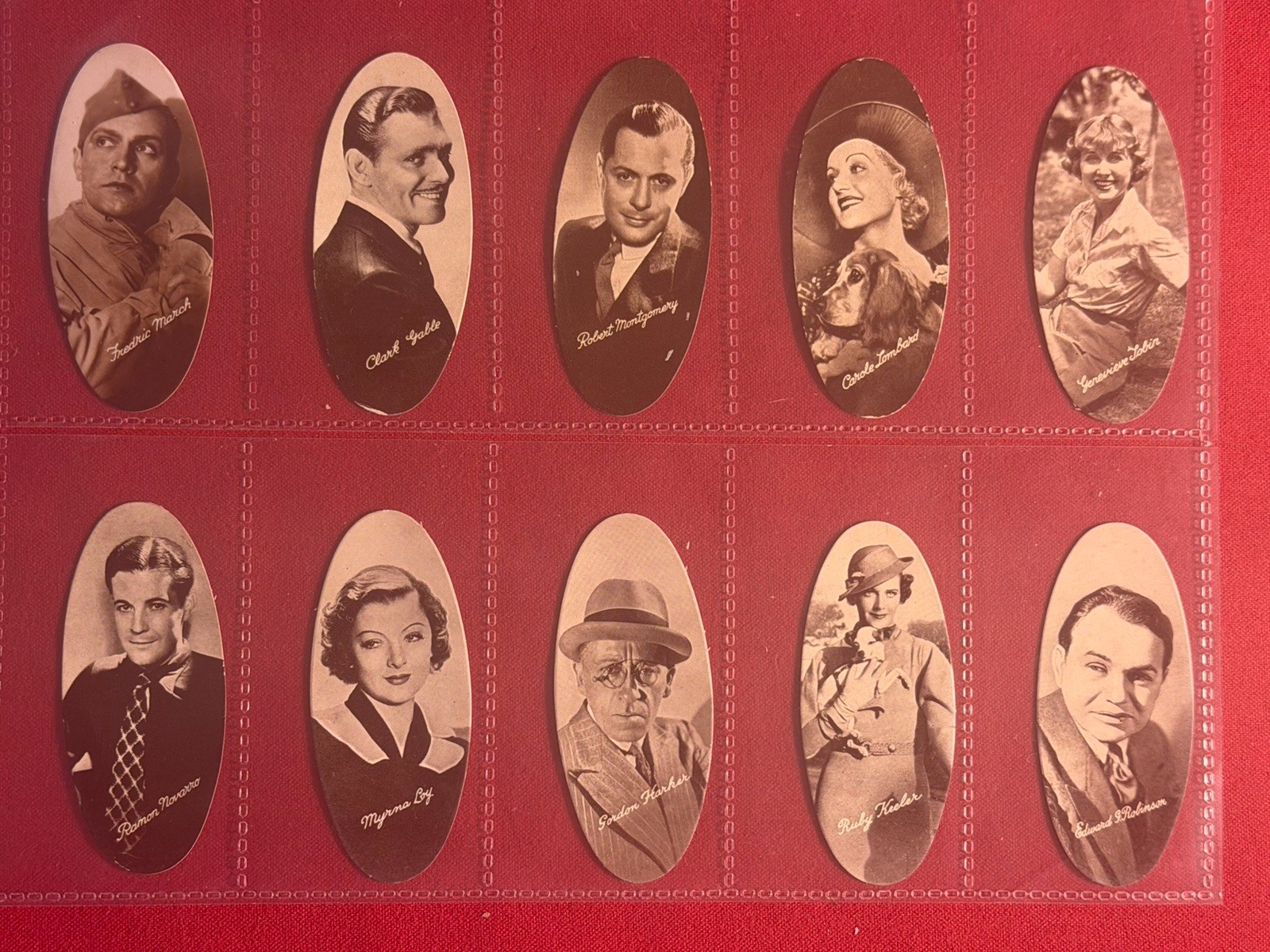 1934 CARRERAS FILM STARS OVALS-FULL 72 CARD SET-MARX BROS-LAUREL+HARDY+ VG+EX-MT