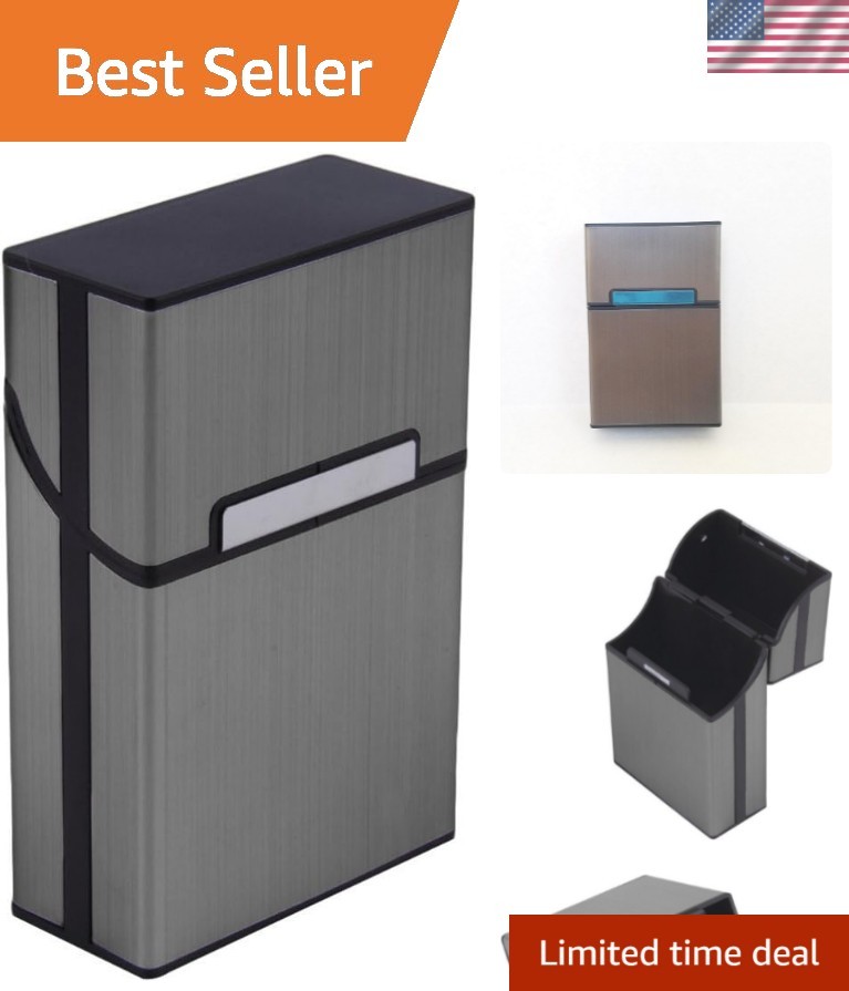 Sleek Portable Cigarette Holder – Stylish Aluminum Case with Magnetic Closure