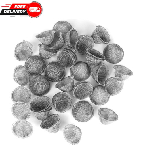 50 Pack Steel Pipe Screen Filters Round Smoking Screens for Pipes and Bowls